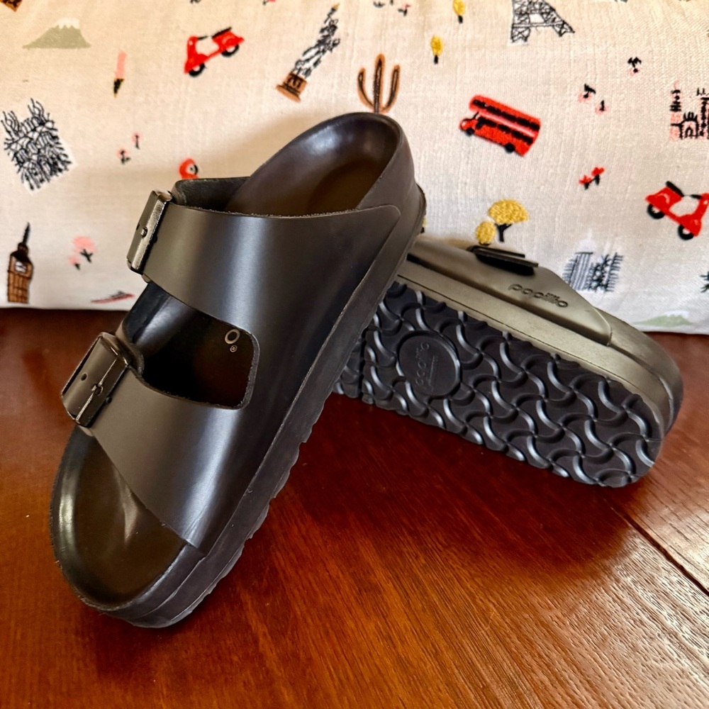 Birkenstock Arizona Papillio Flex Exquisite Leather Platform Sandal 39 (8/8.5)